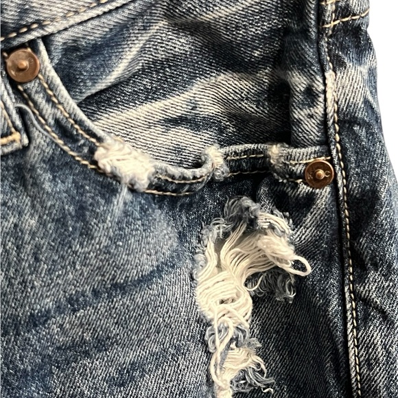 Disstressed Light Blue Denim Jeans - Picture 9 of 12